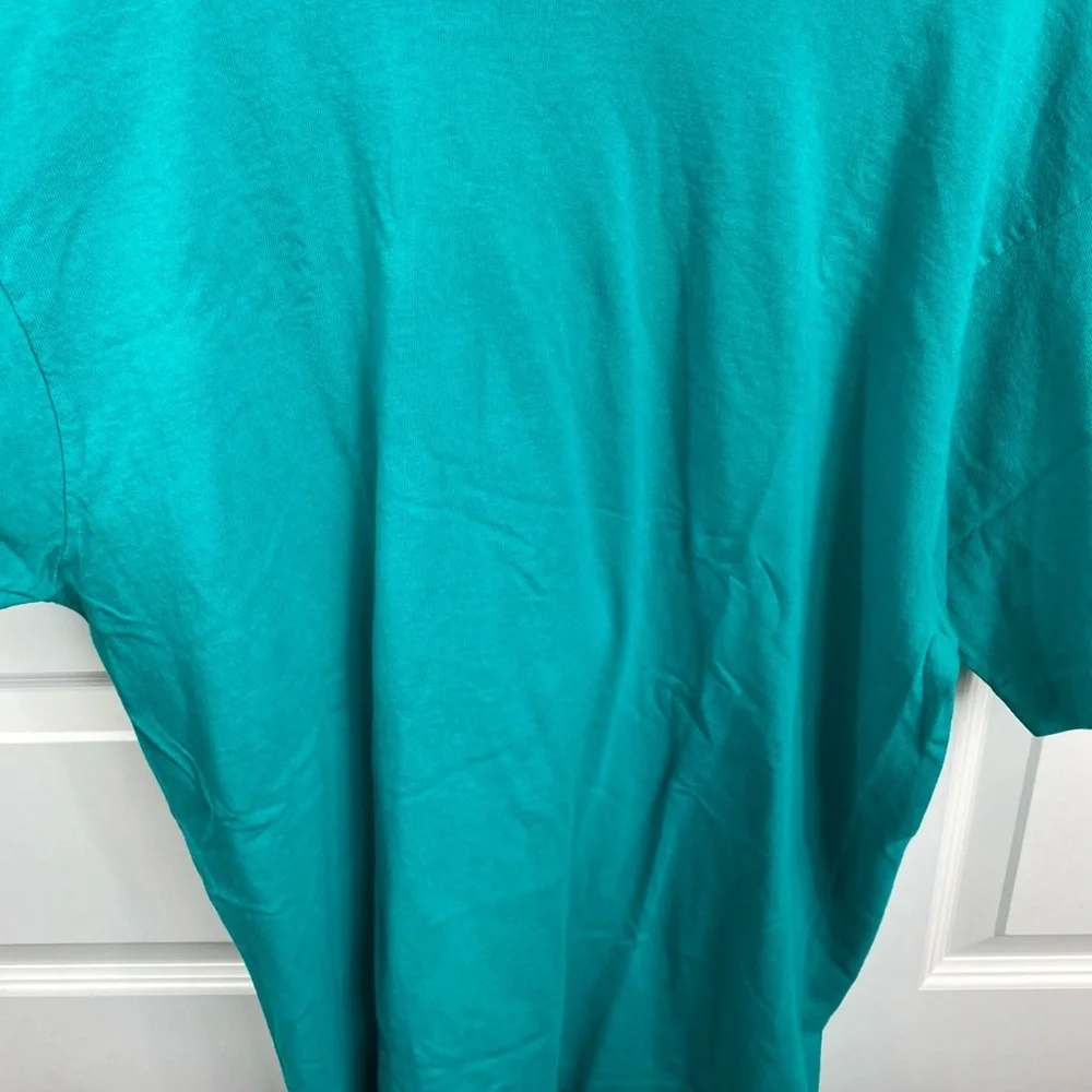 Vintage 90s Mens BVD Heavyweight Green Cotton T Shirt XL Extra Large USA single - Picture 5 of 7